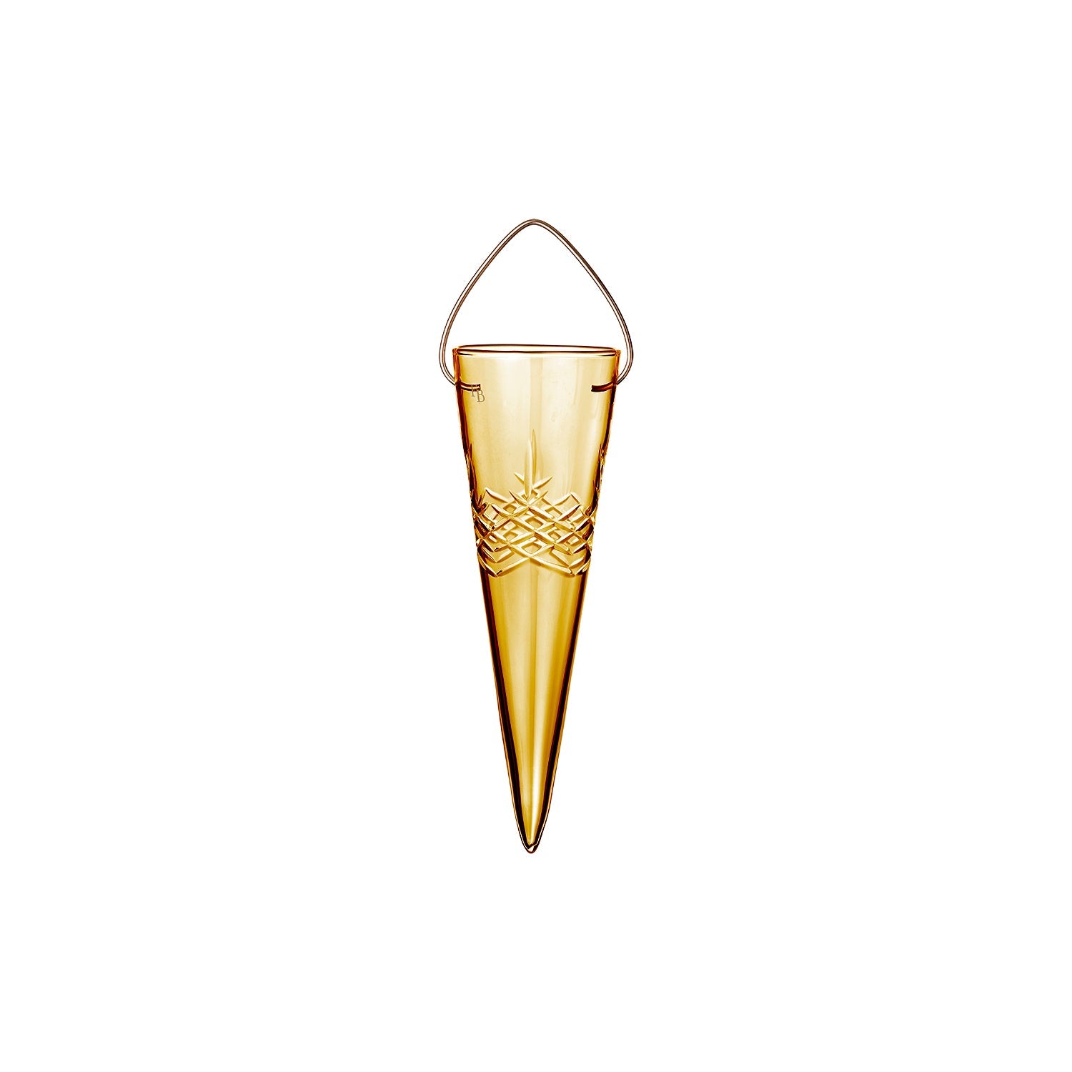 Crispy Glass Cone Citrine // Amber - 1 pcs