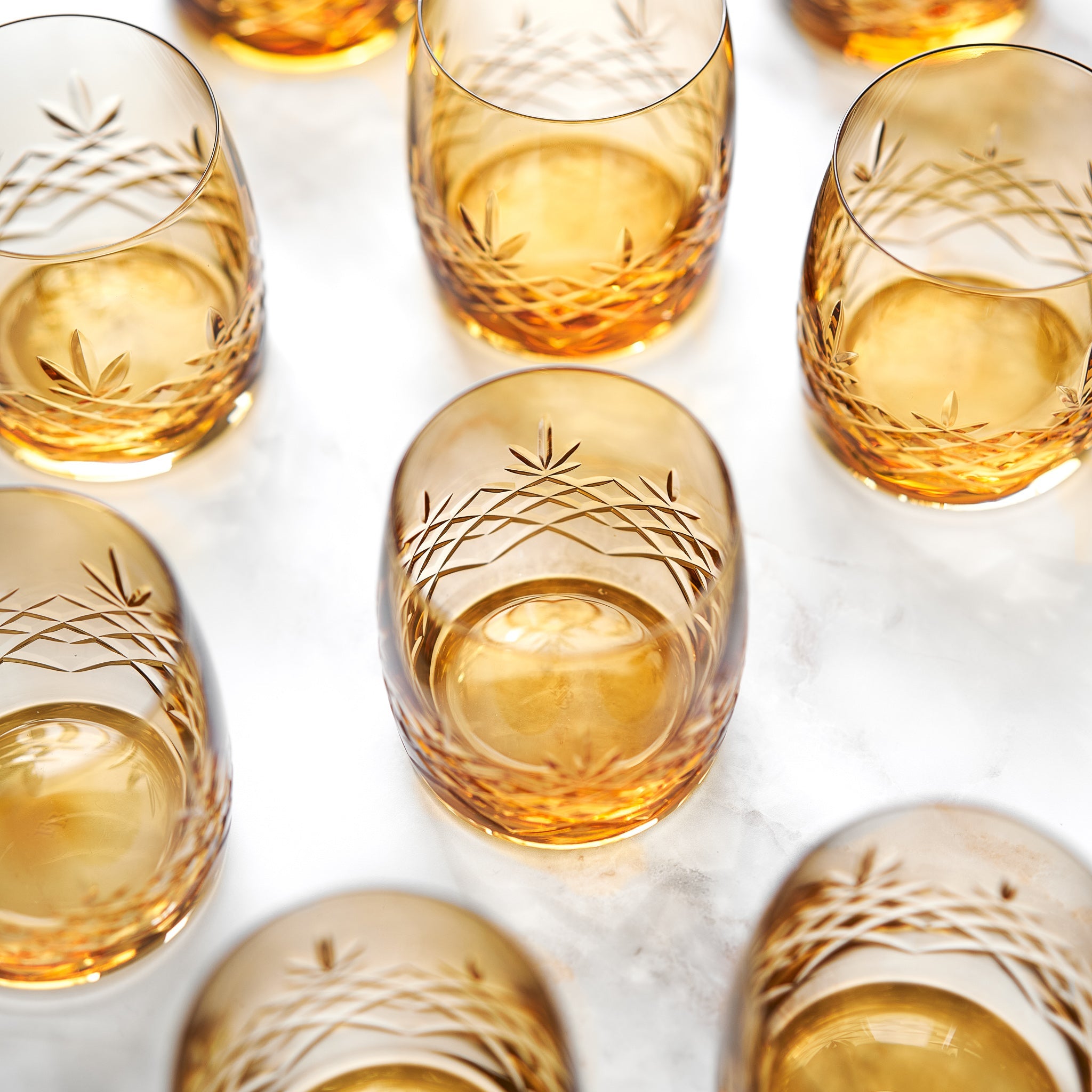 Crispy Aqua Citrine // Amber - Set of 2