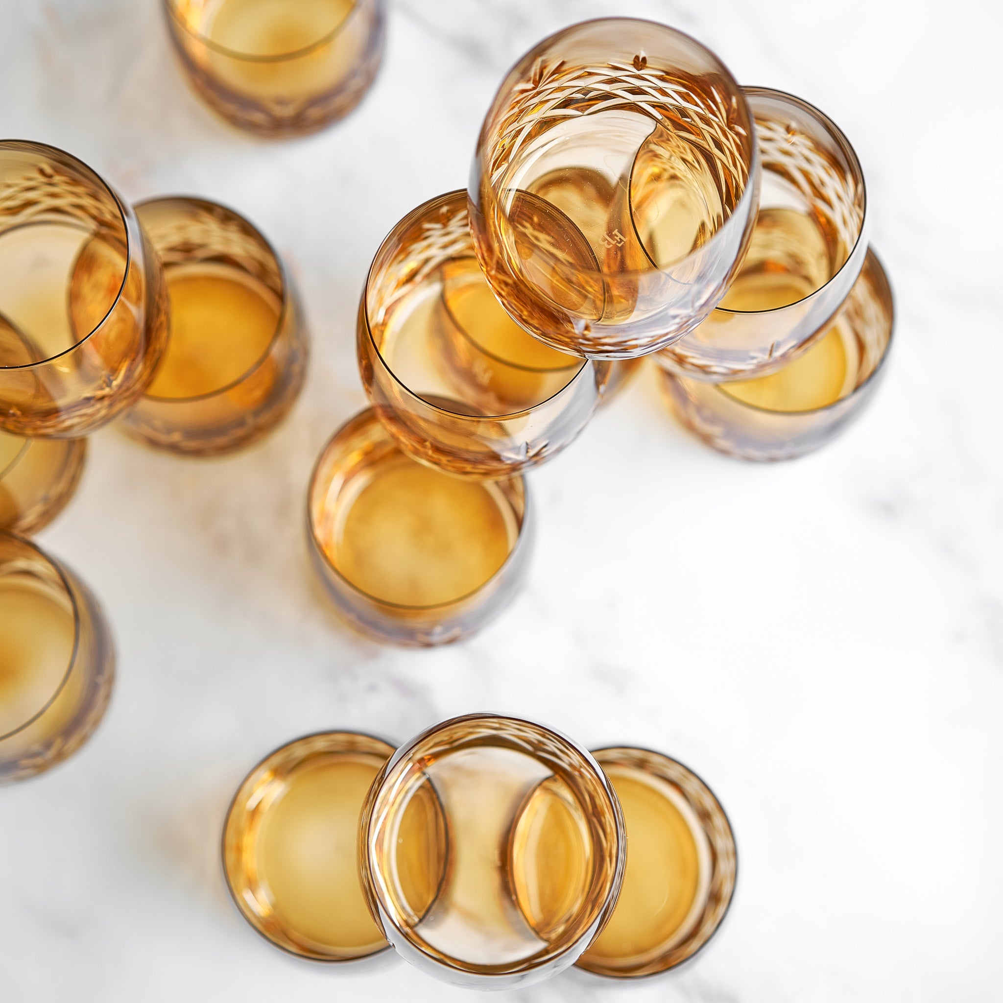Crispy Aqua Citrine // Amber - Set of 2
