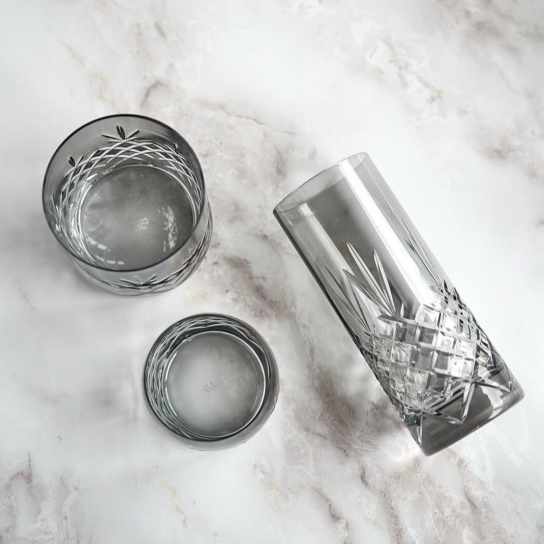 Crispy Lowball Dark // Smoked - Set of 2